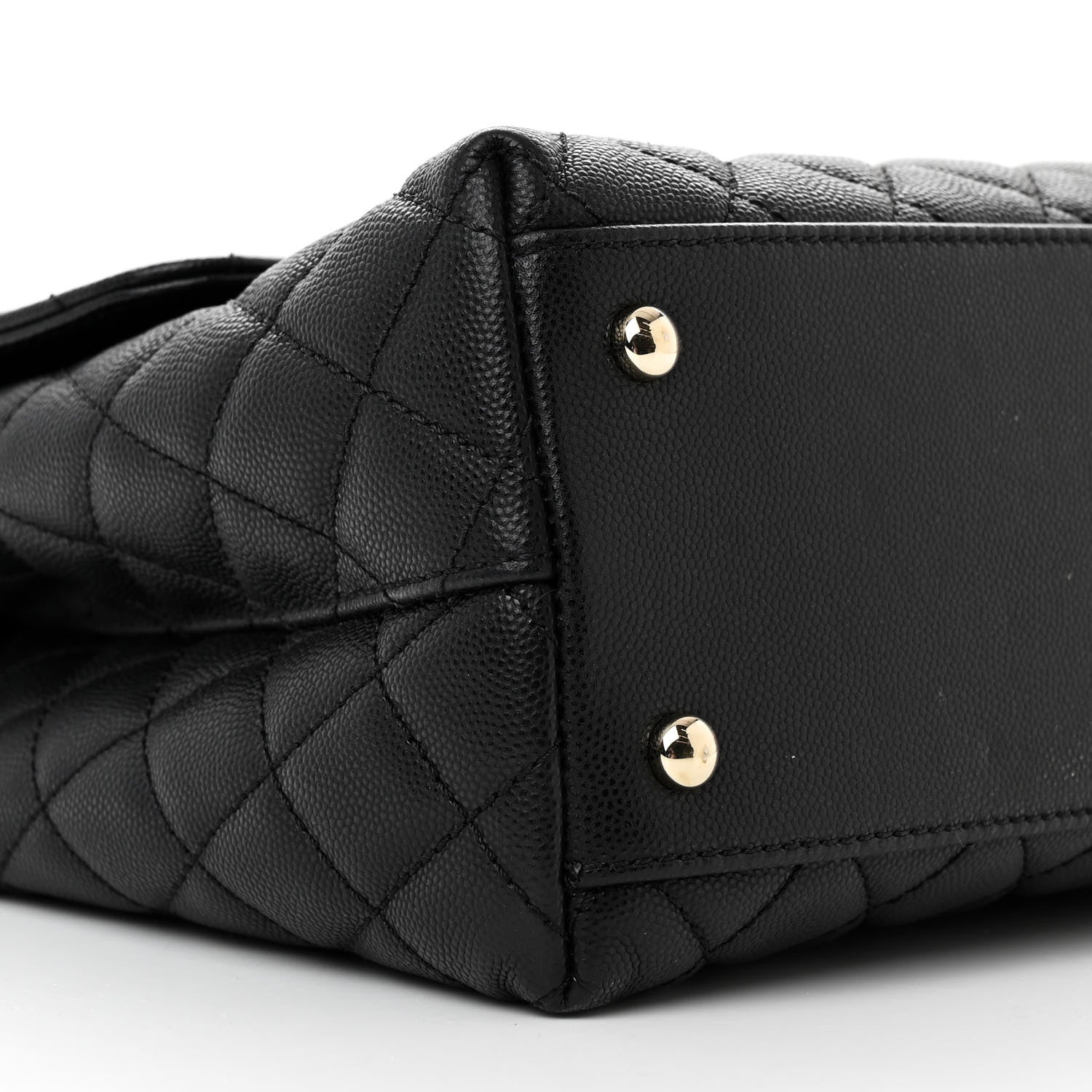 Chanel Caviar Quilted Medium Coco Handle Flap Black 10 of 11