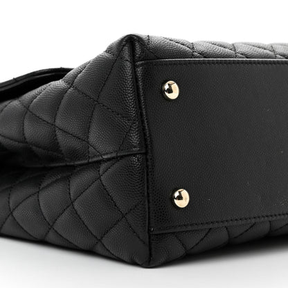 Chanel Caviar Quilted Medium Coco Handle Flap Black 10 of 11