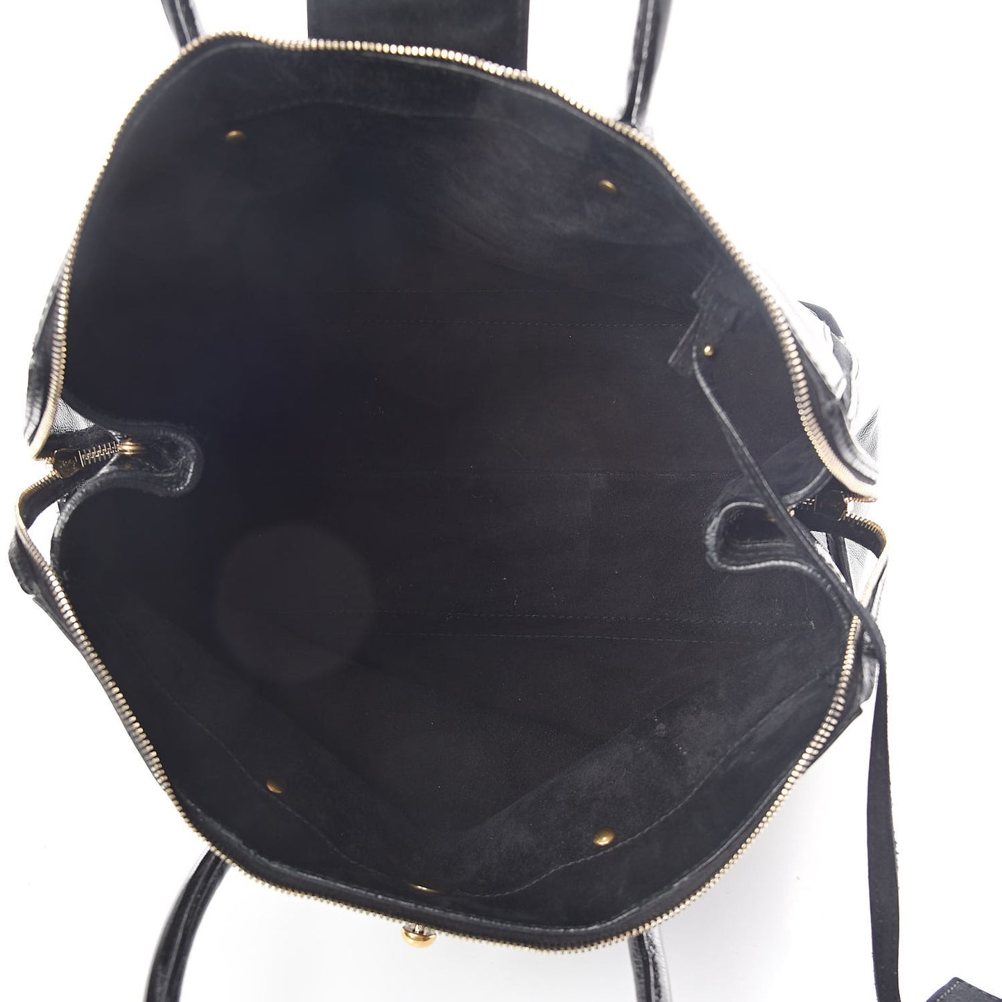 Textured Patent Muse Two Cabas Black