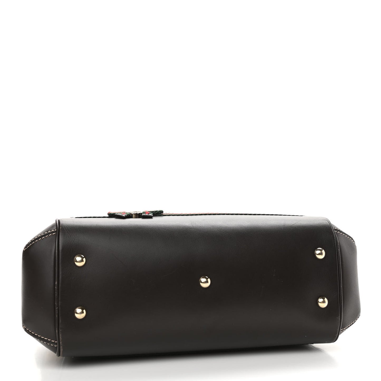 Monogram Web Mayfair Top Handle Satchel Dark Brown