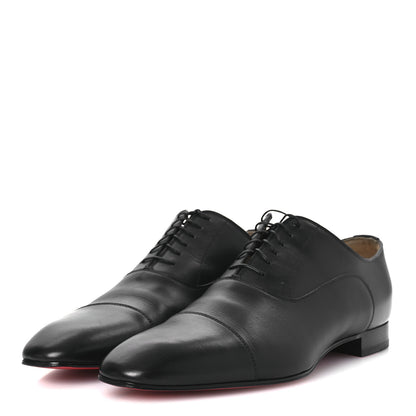 Christian Louboutin Calfskin Mens Greggo Flat Oxfords 45.5 Black 4 of 10