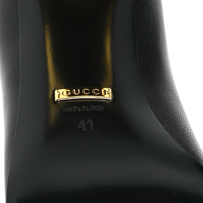 Gucci Malaga Kid Horsebit 75mm Pumps 41 Black 7 of 10