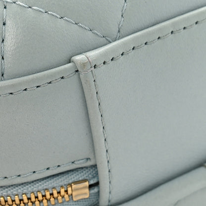 Chanel Lambskin Quilted CC Bubble Vanity Case With Chain Light Blue 13 of 14