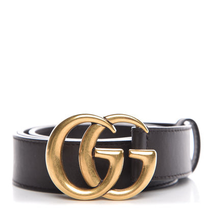 Gucci Calfskin Double G 30mm Belt 80 32 Dark Cocoa 1 of 7