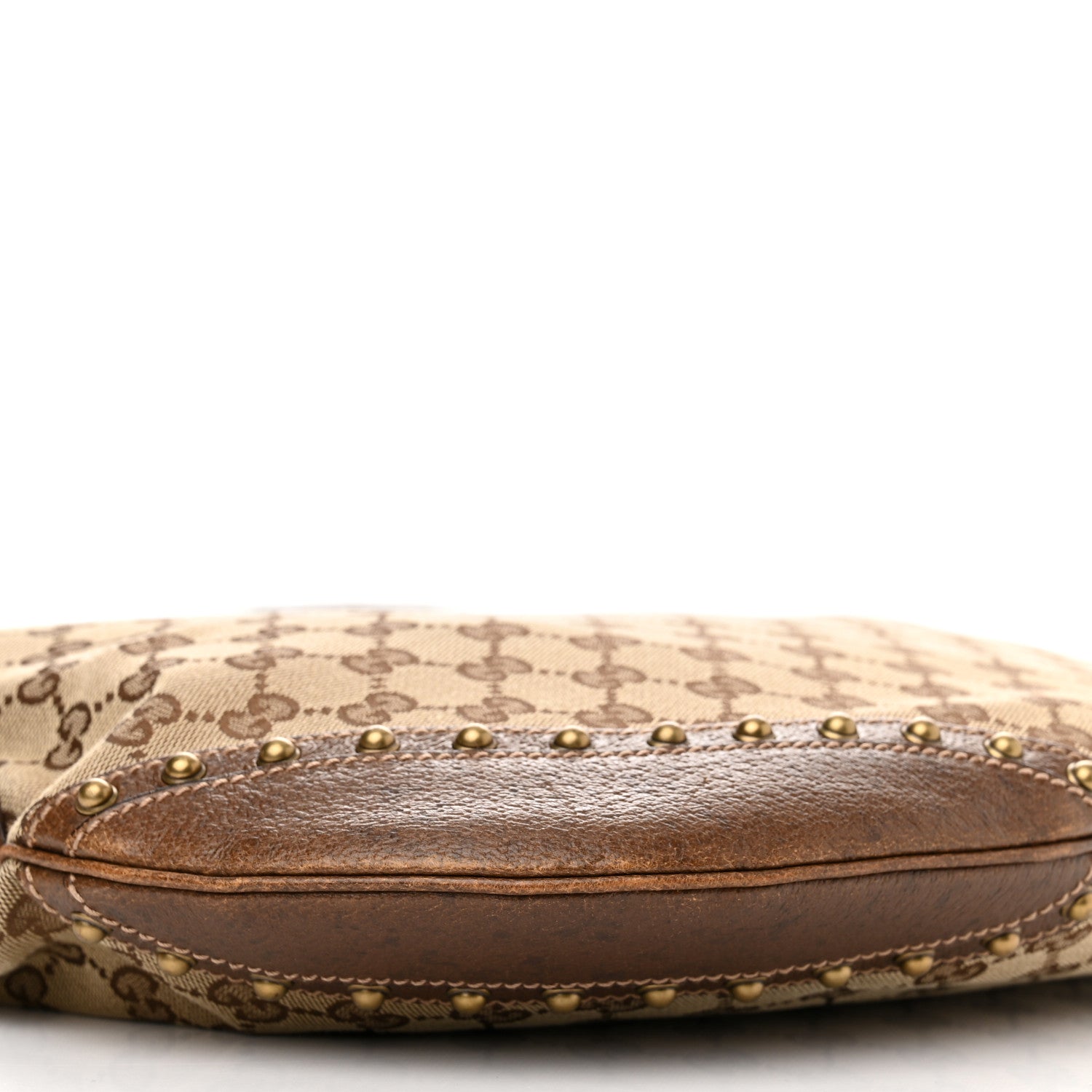 Gucci Monogram Pelham Studded Shoulder Bag Brown 9 of 13