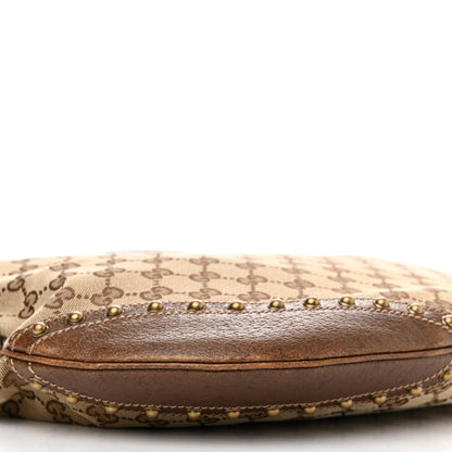 Gucci Monogram Pelham Studded Shoulder Bag Brown 9 of 13