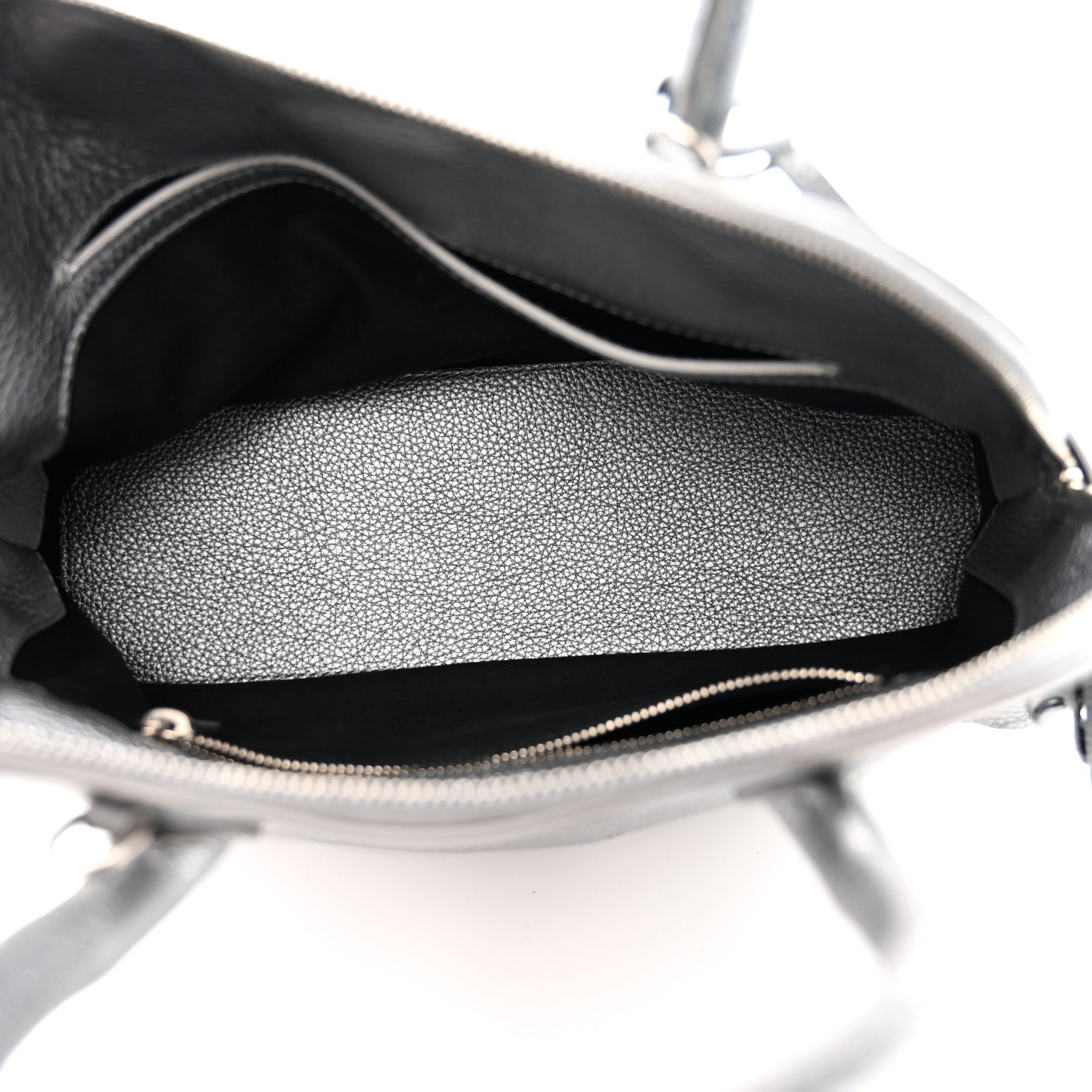 Balenciaga Metallic Calfskin LED Logo Projector Top Handle Bag Silver 5 of 17