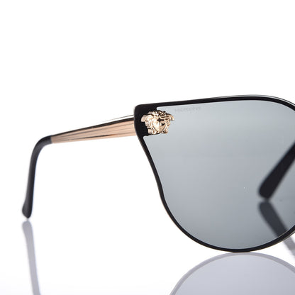 Versace Medusa Cat Eye JJ Sunglasses 2120 Black Gold 7 of 7