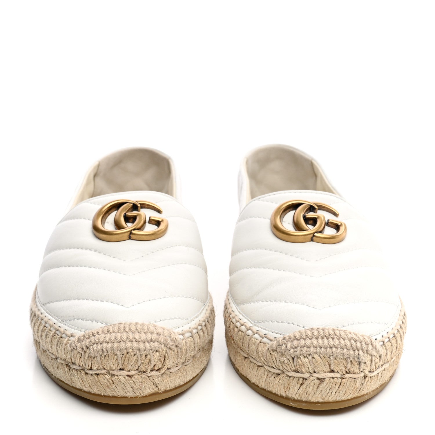 Gucci Nappa Matelasse GG Marmont Espadrilles 38.5 Great White 2 of 13