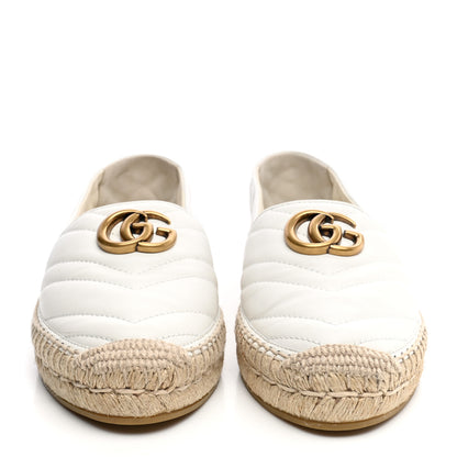 Gucci Nappa Matelasse GG Marmont Espadrilles 38.5 Great White 2 of 13
