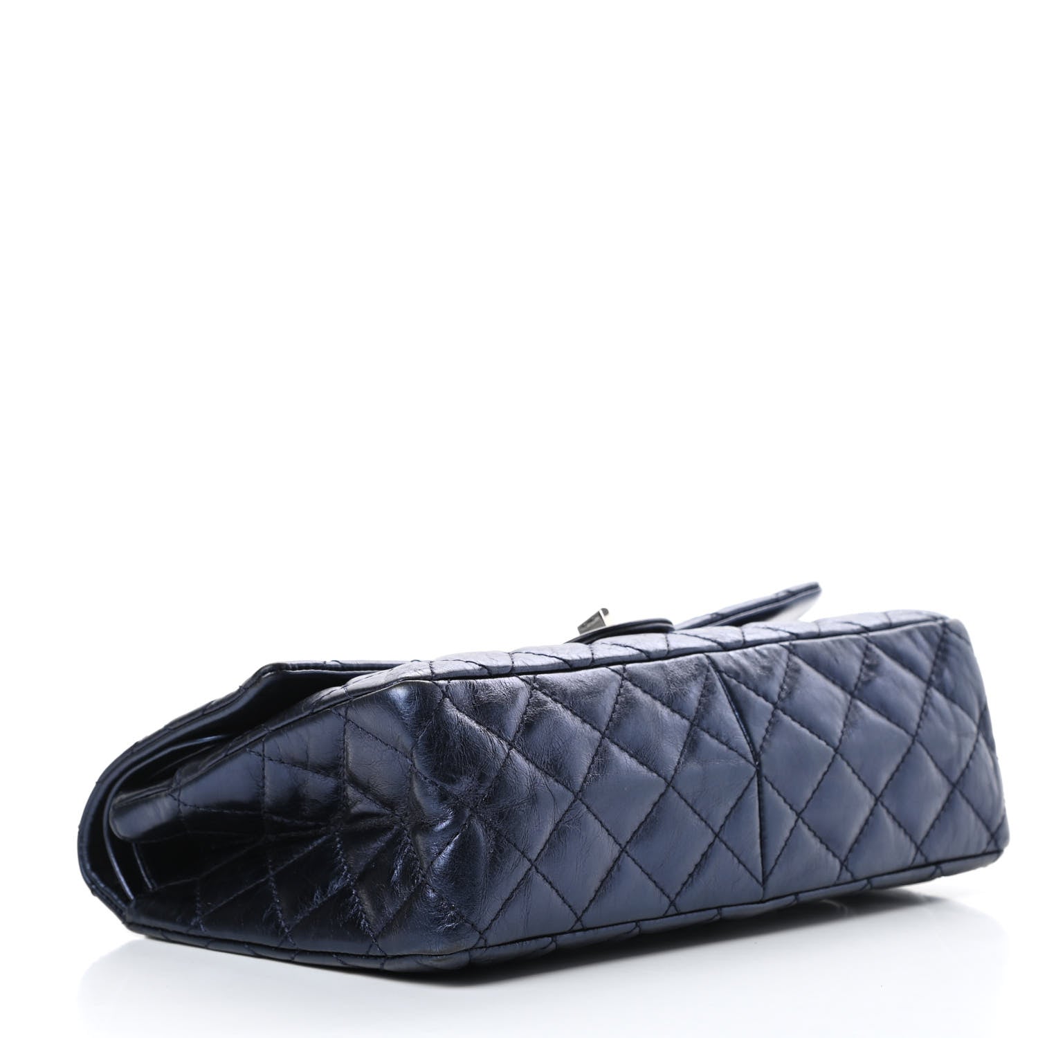 Chanel Metallic Aged Calfskin Quilted 2.55 Reissue 226 Flap Blue 4 of 14