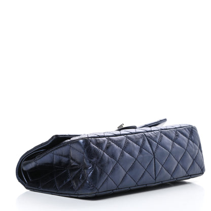 Chanel Metallic Aged Calfskin Quilted 2.55 Reissue 226 Flap Blue 4 of 14