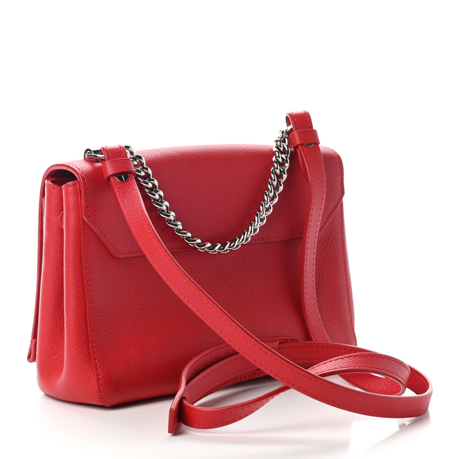Louis Vuitton Calfskin Lockme II Chain Bag BB Rubis 3 of 8