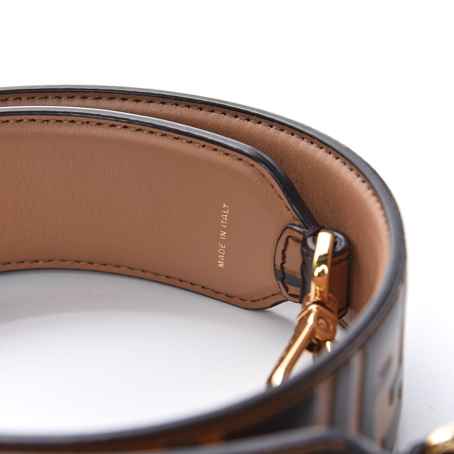 Calfskin FF 1974 Embossed Strap You Tobacco Black