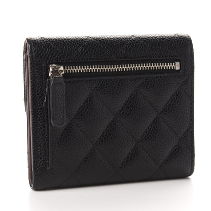 Chanel Caviar Quilted Compact Flap Wallet Black 3 of 8