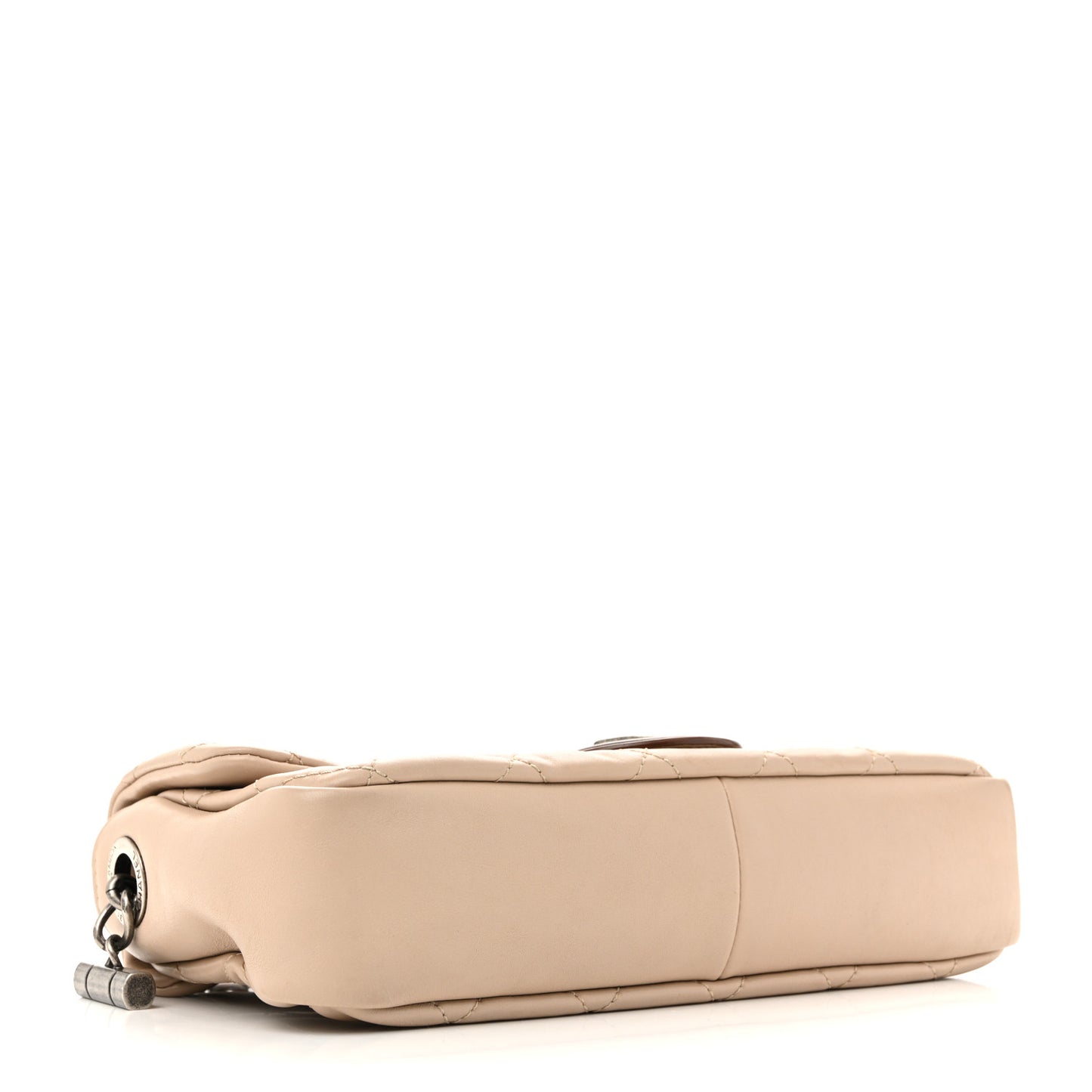 Calfskin Large Country Chic Flap Ecru Brown