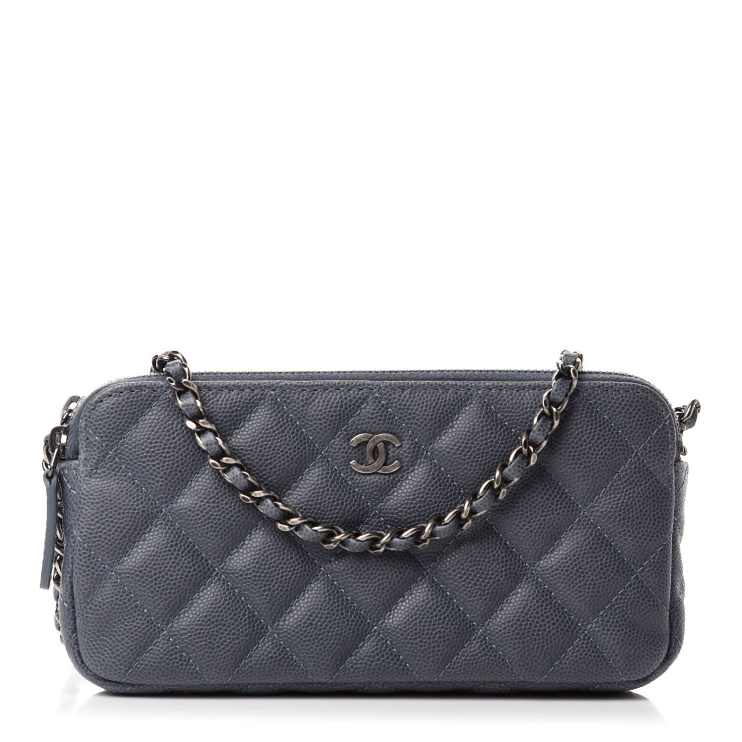 Chanel Caviar Quilted Small Clutch With Chain Grey 1 of 12