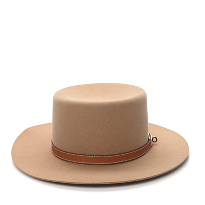 Hermes Rabbit Felt Hampton Hat 57 Beige Camel 5 of 9