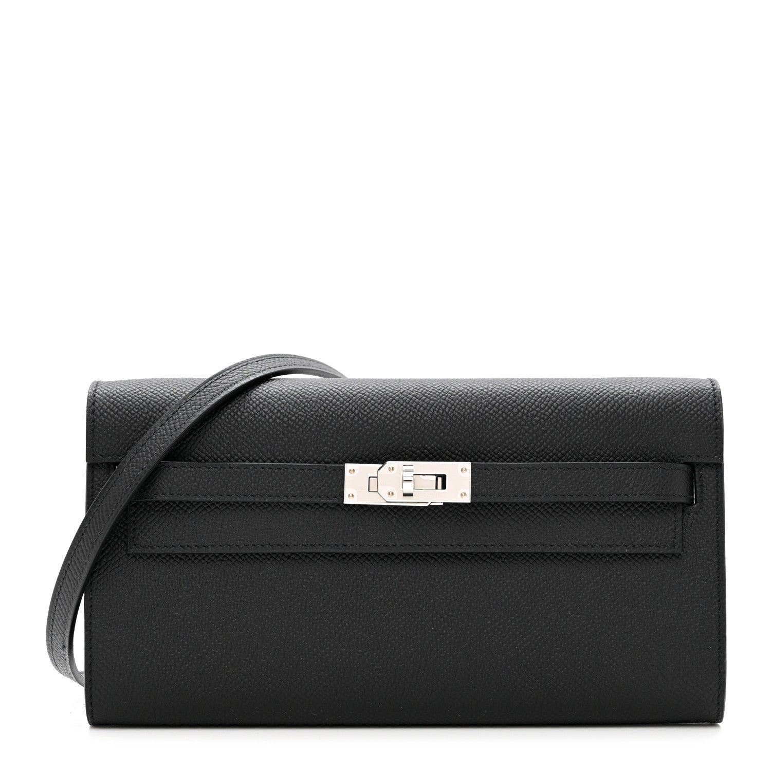 Hermes Epsom Kelly Wallet To Go Black 1 of 8