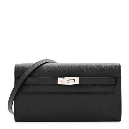 Hermes Epsom Kelly Wallet To Go Black 1 of 8