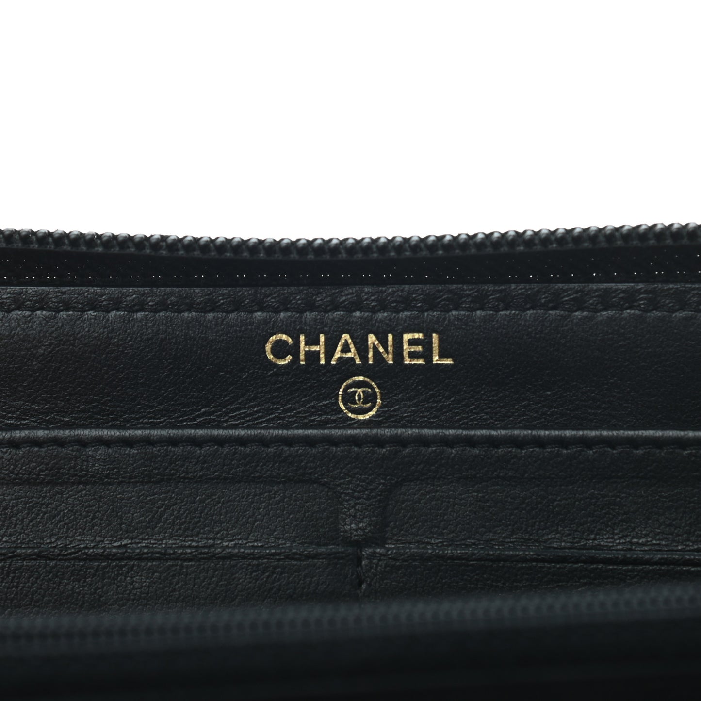 Lambskin Quilted Boy Zip Around Wallet Black