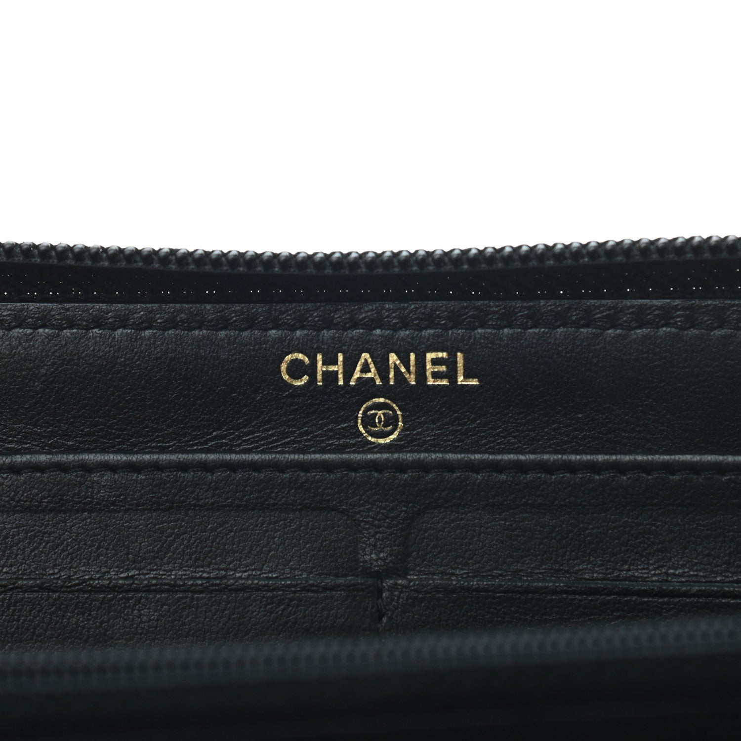 Chanel Lambskin Quilted Boy Zip Around Wallet Black 7 of 8