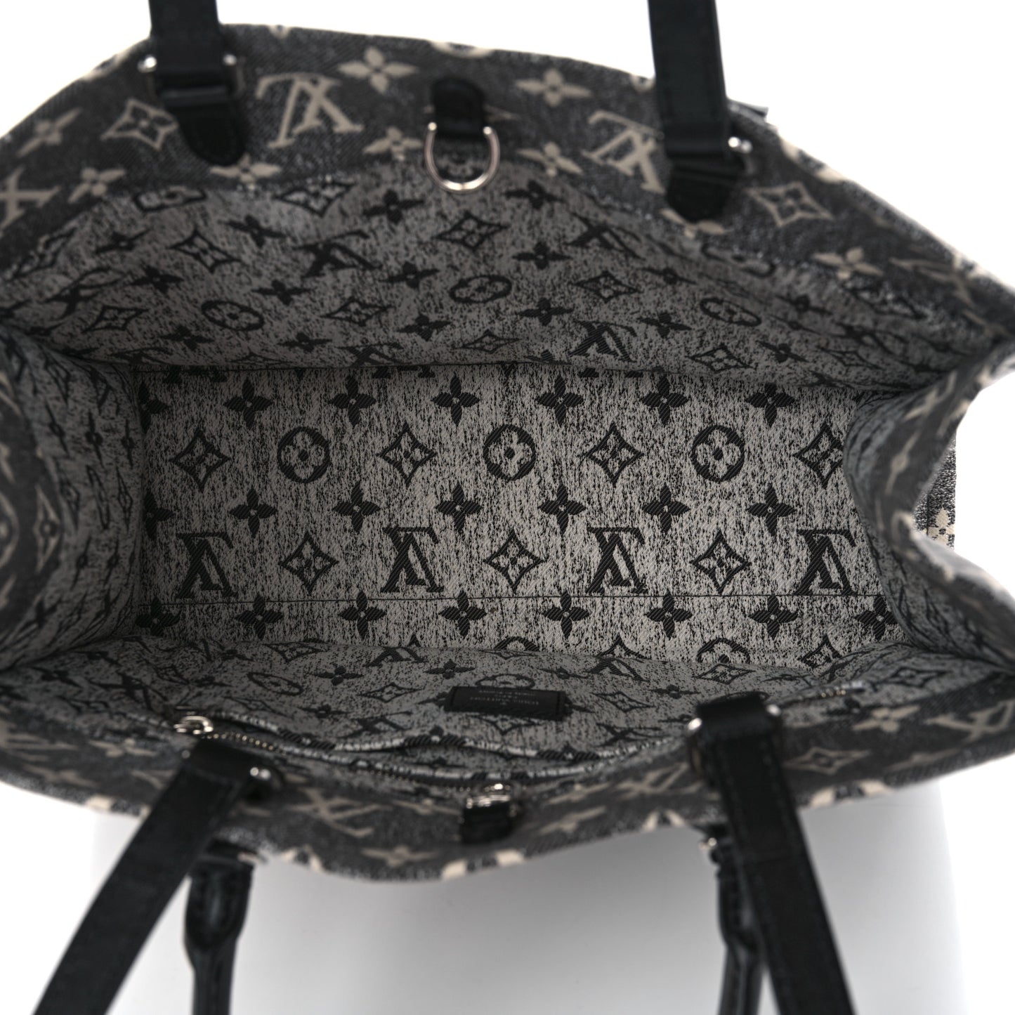 Monogram Jacquard Denim Onthego MM Black