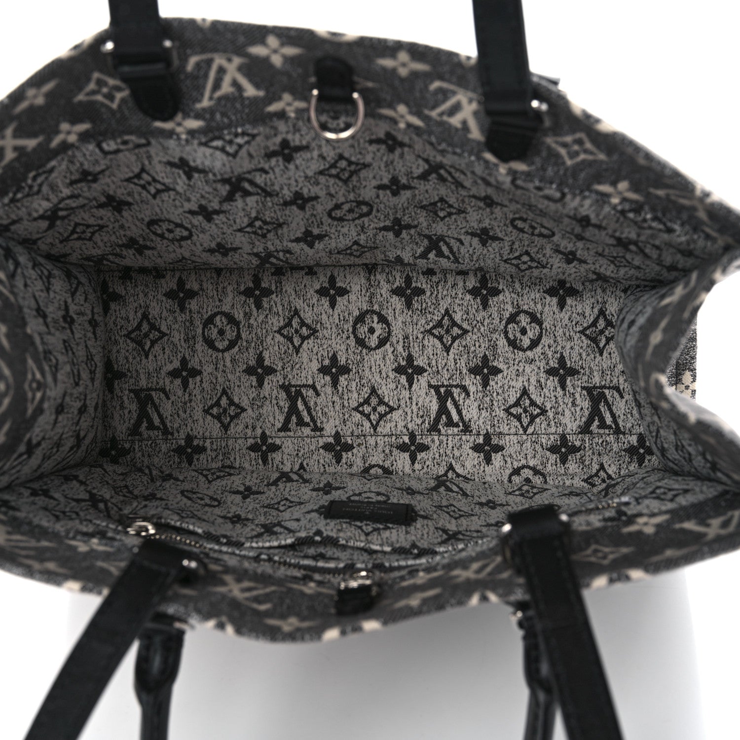 Louis Vuitton Monogram Jacquard Denim Onthego MM Black 5 of 9