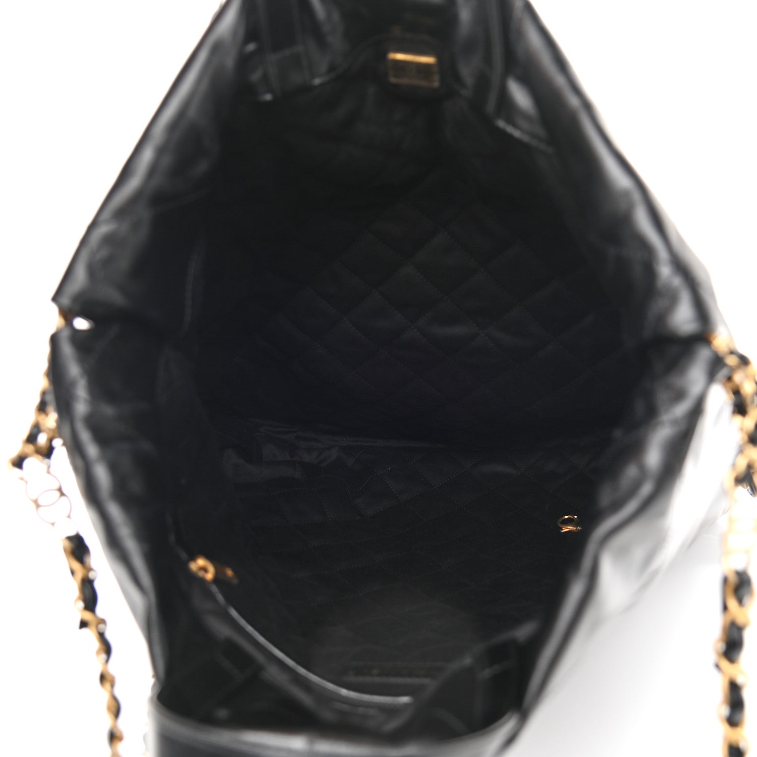 Chanel Shiny Calfskin Quilted Chanel 22 Backpack Black 5 of 10