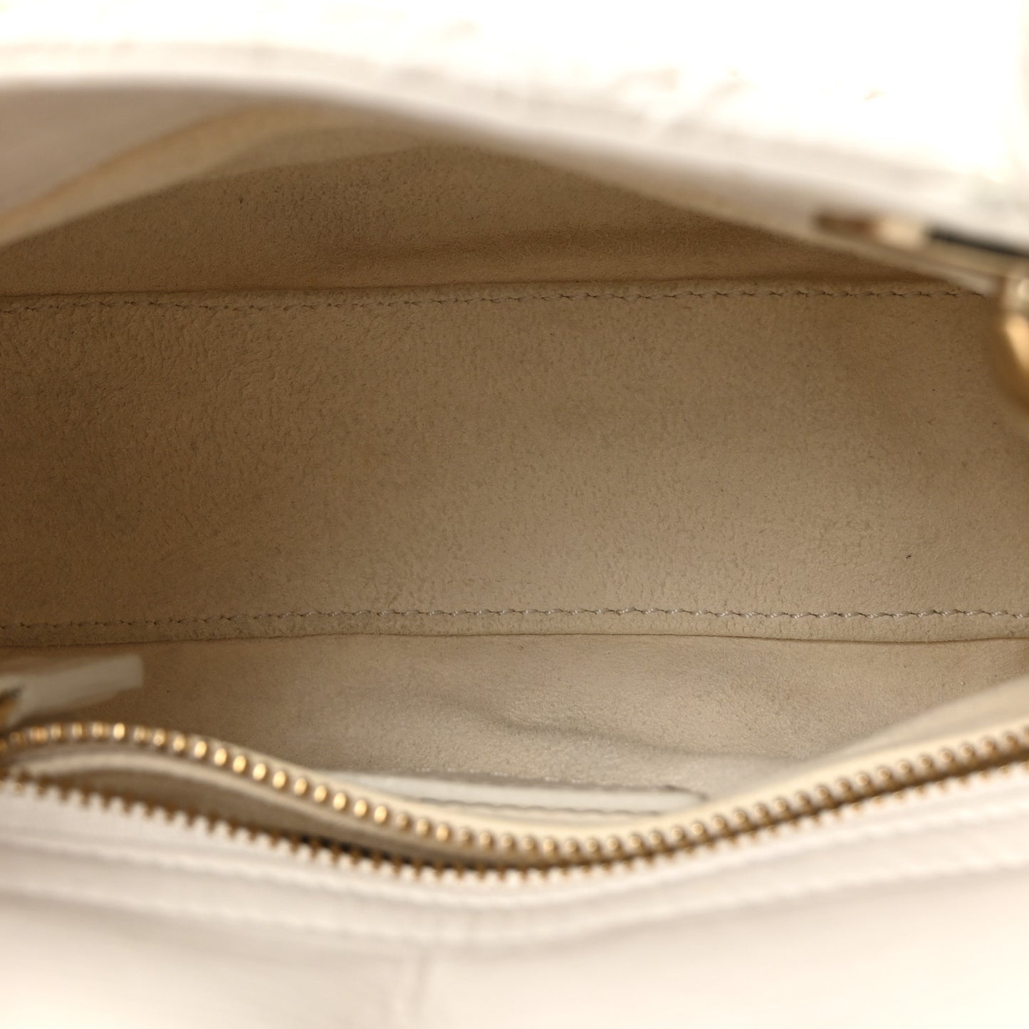 Lambskin Gathered Mini Lady Dior White