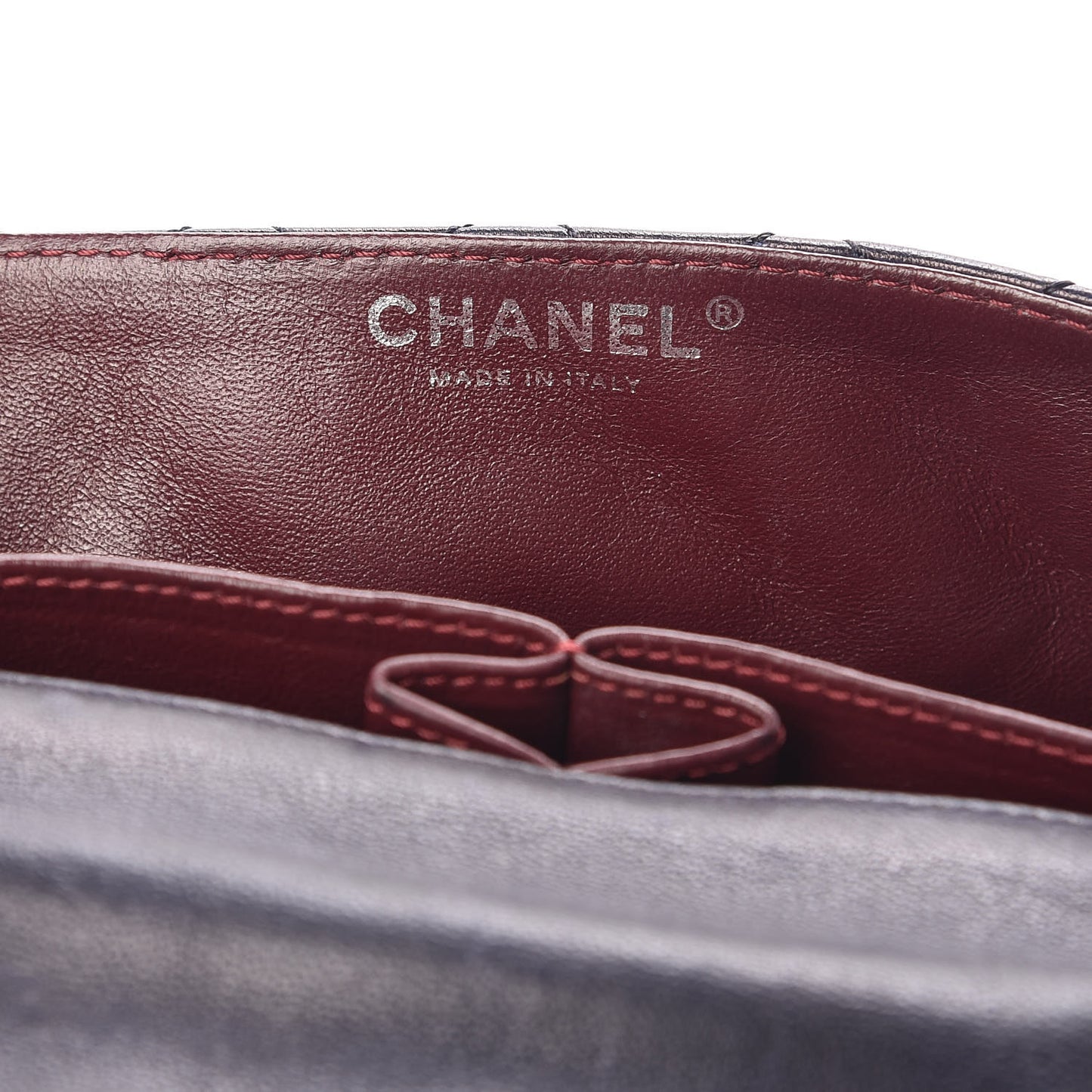 Lambskin Quilted East West Flap Bijoux Chain Navy Blue
