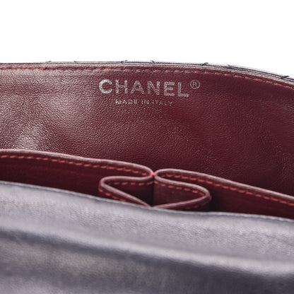 Chanel Lambskin Quilted East West Flap Bijoux Chain Navy Blue 6 of 14