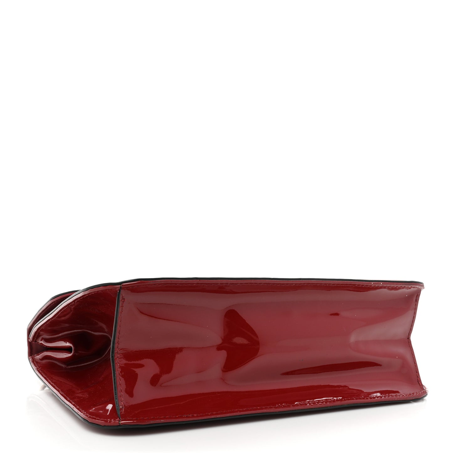 Patent Large Glam Lock Rockstud Flap Red