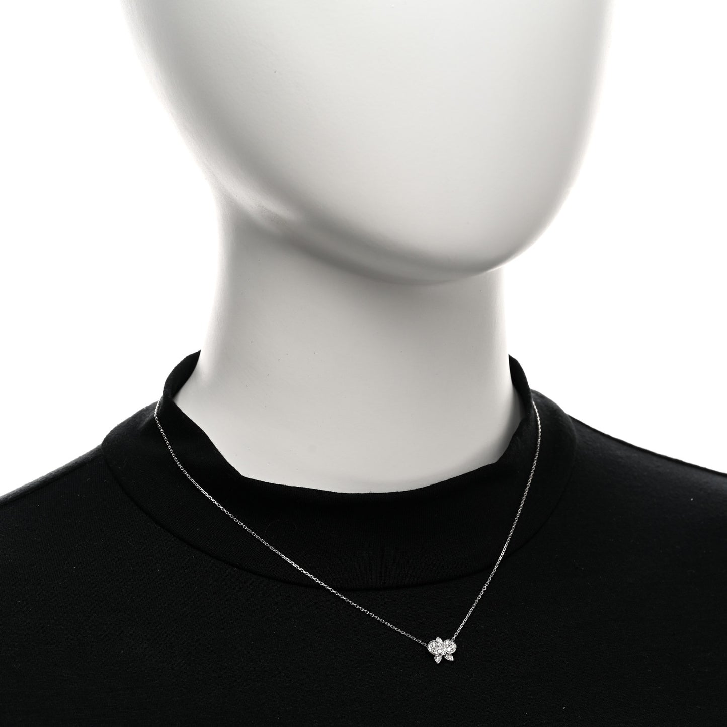 18K White Gold Diamond Caresse D'Orchidees Par Cartier Necklace