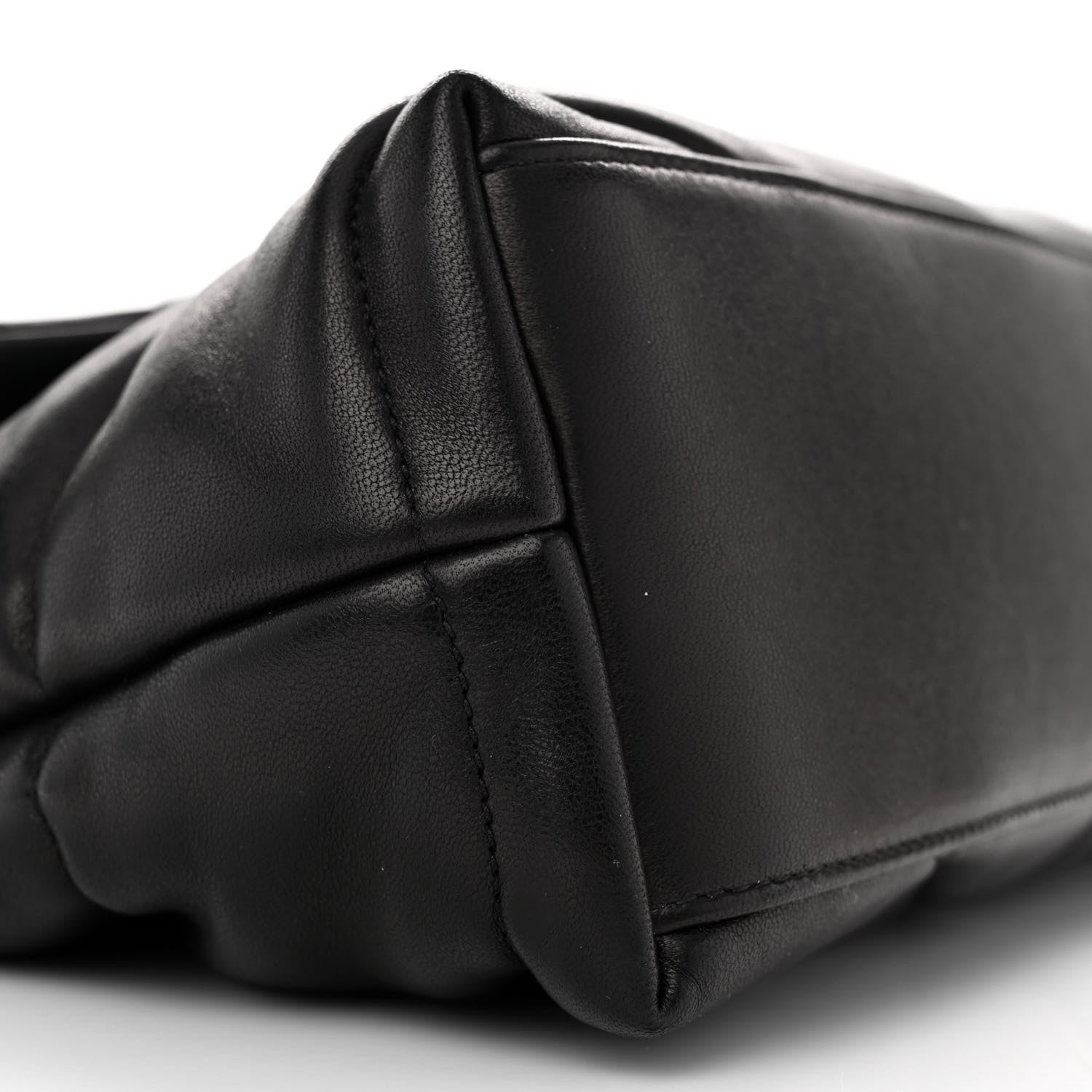 Saint Laurent Lambskin Quilted Small Loulou Puffer Monogram Chain Satchel Black 10 of 11