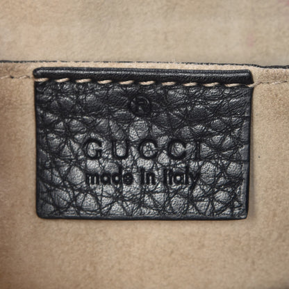 Gucci Pebbled Calfskin Small 1973 Chain Shoulder Bag Black 6 of 8