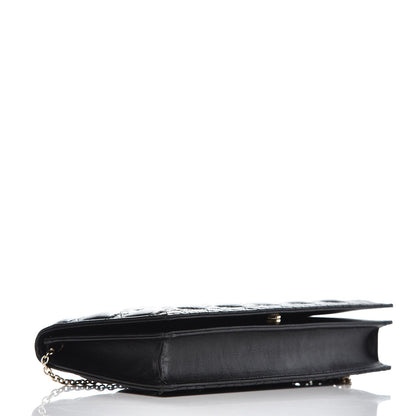 Christian Dior Lambskin Cannage Lady Dior Convertible Clutch Black 4 of 7