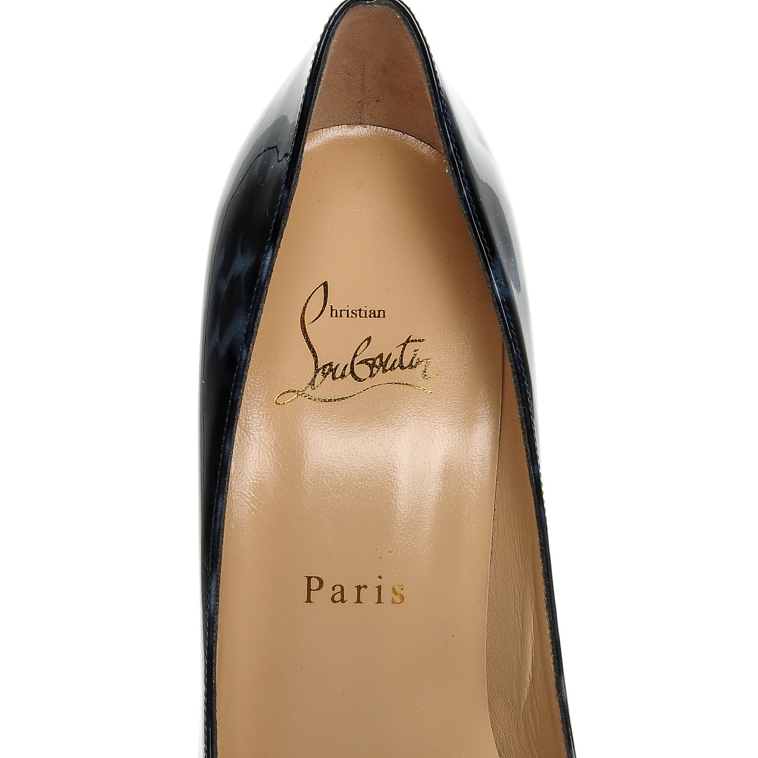 Christian Louboutin Patent Tartaruga Decollete 554 70 Pumps 38.5 Night 6 of 7