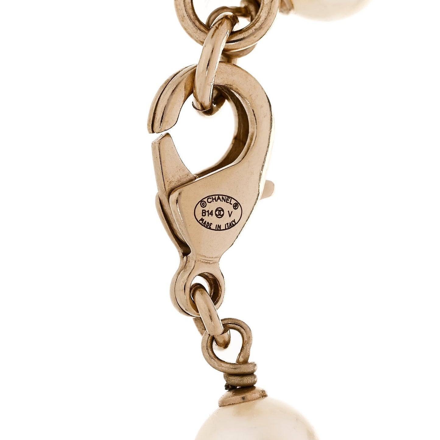 Pearl CC Bracelet Gold