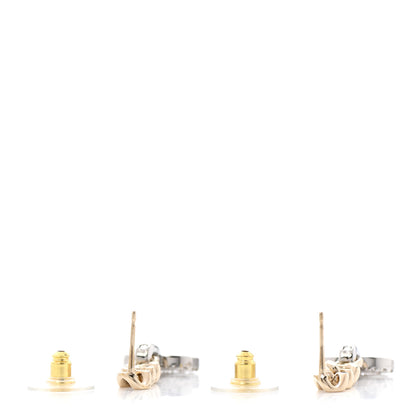 Chanel Metal Crystal CC Chain Drop Earrings Gold 3 of 5