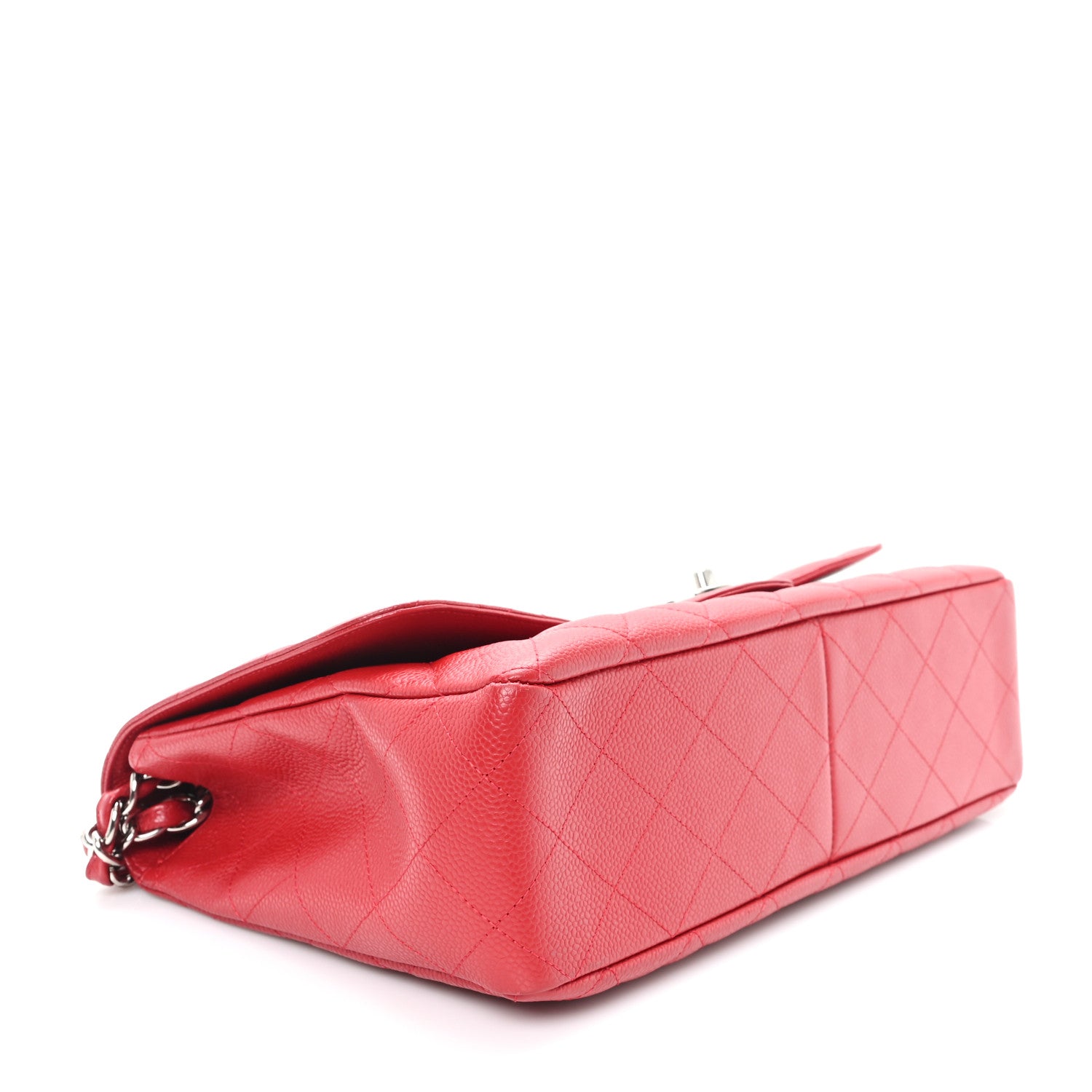 Chanel Caviar Quilted Jumbo Single Flap Red 4 of 11