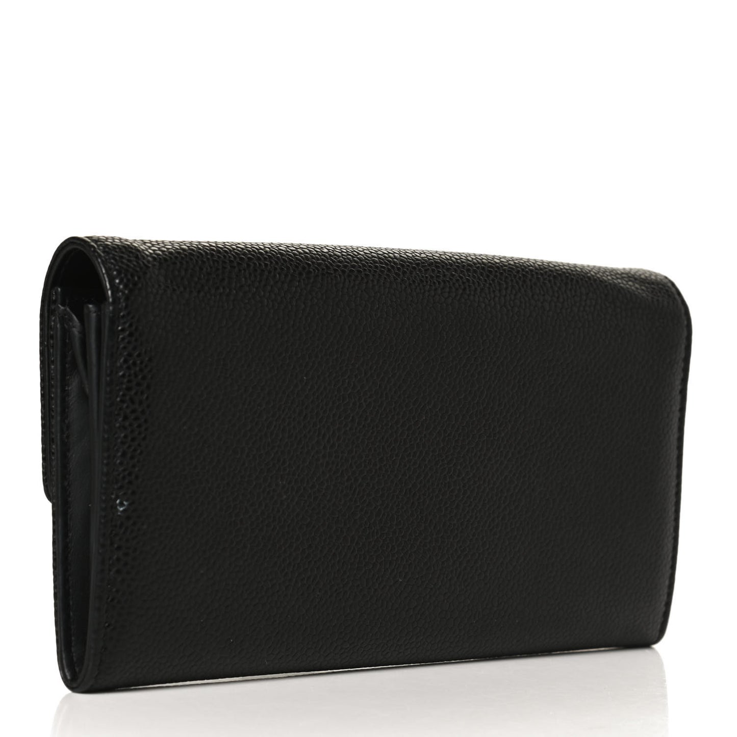 Caviar Timeless CC Large Gusset Flap Wallet Black