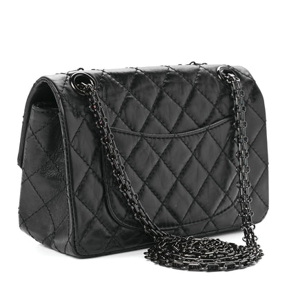 Chanel Aged Calfskin Quilted 2.55 Reissue Mini Flap So Black 3 of 10