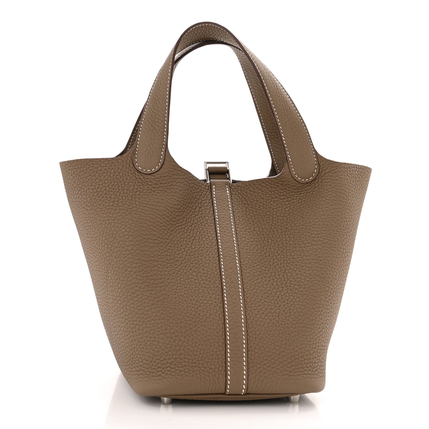 Hermes Taurillon Clemence Picotin Lock 18 PM Etoupe 3 of 11