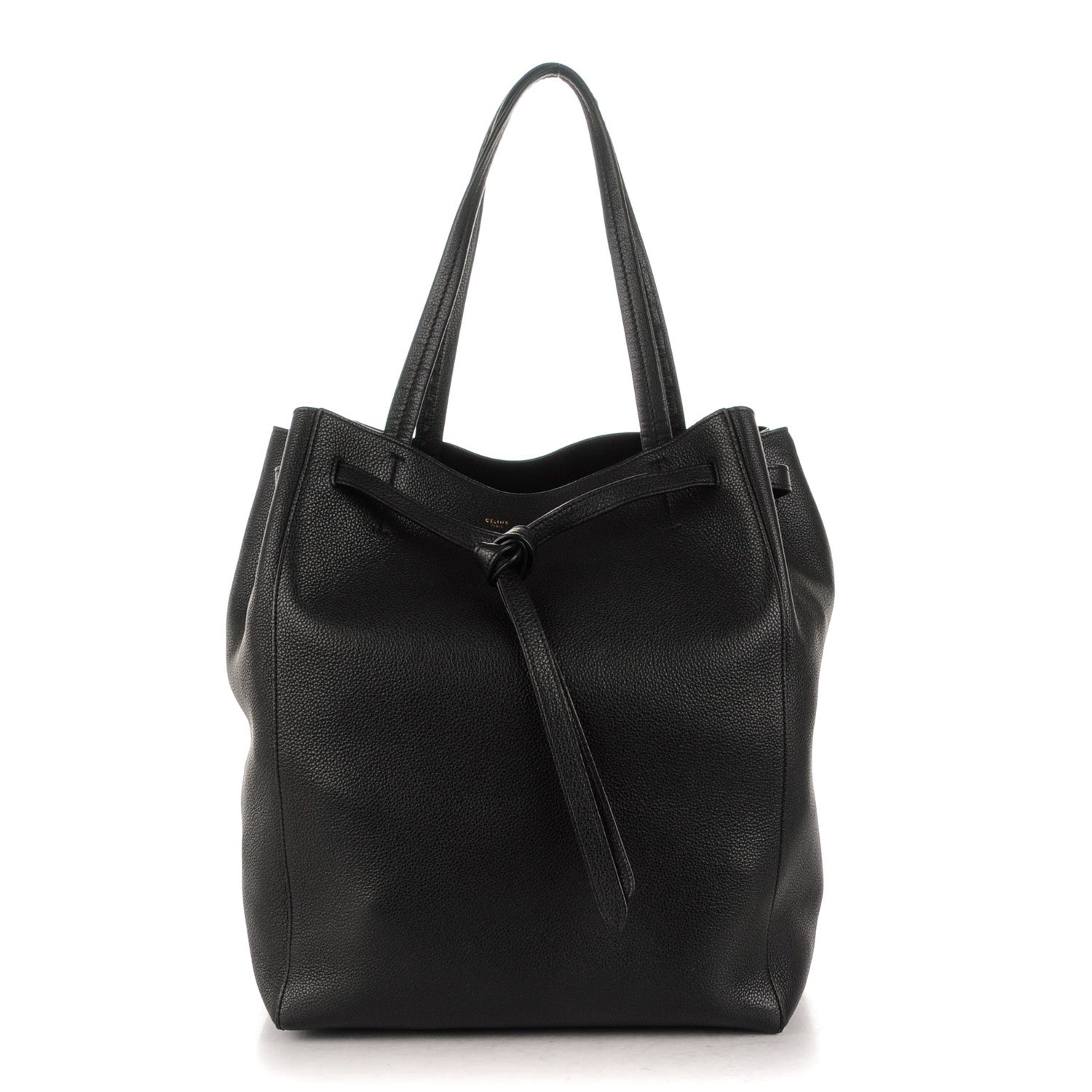 Celine Supple Calfskin Medium Belt Cabas Phantom Black 1 of 7