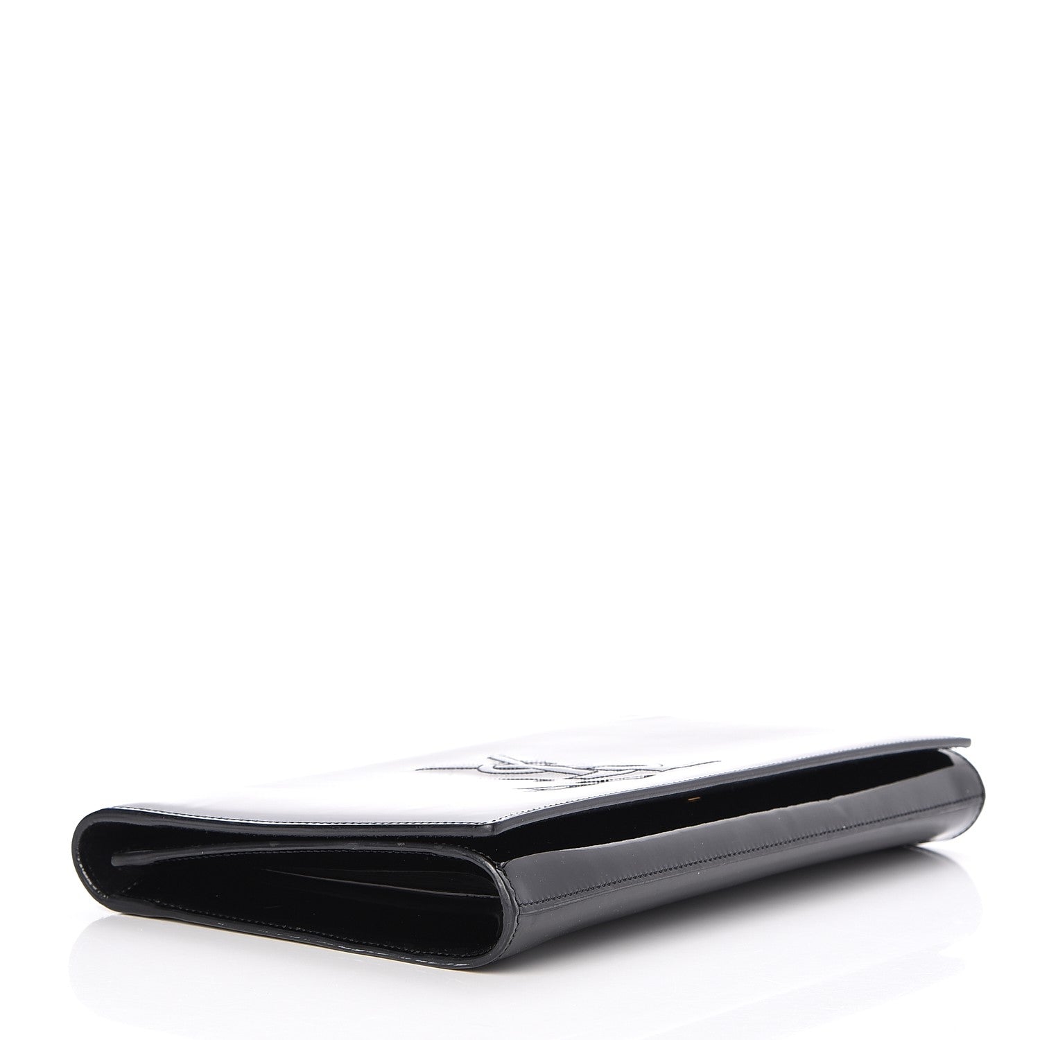 Saint Laurent Patent Monogram Large Belle De Jour Clutch Black 4 of 7