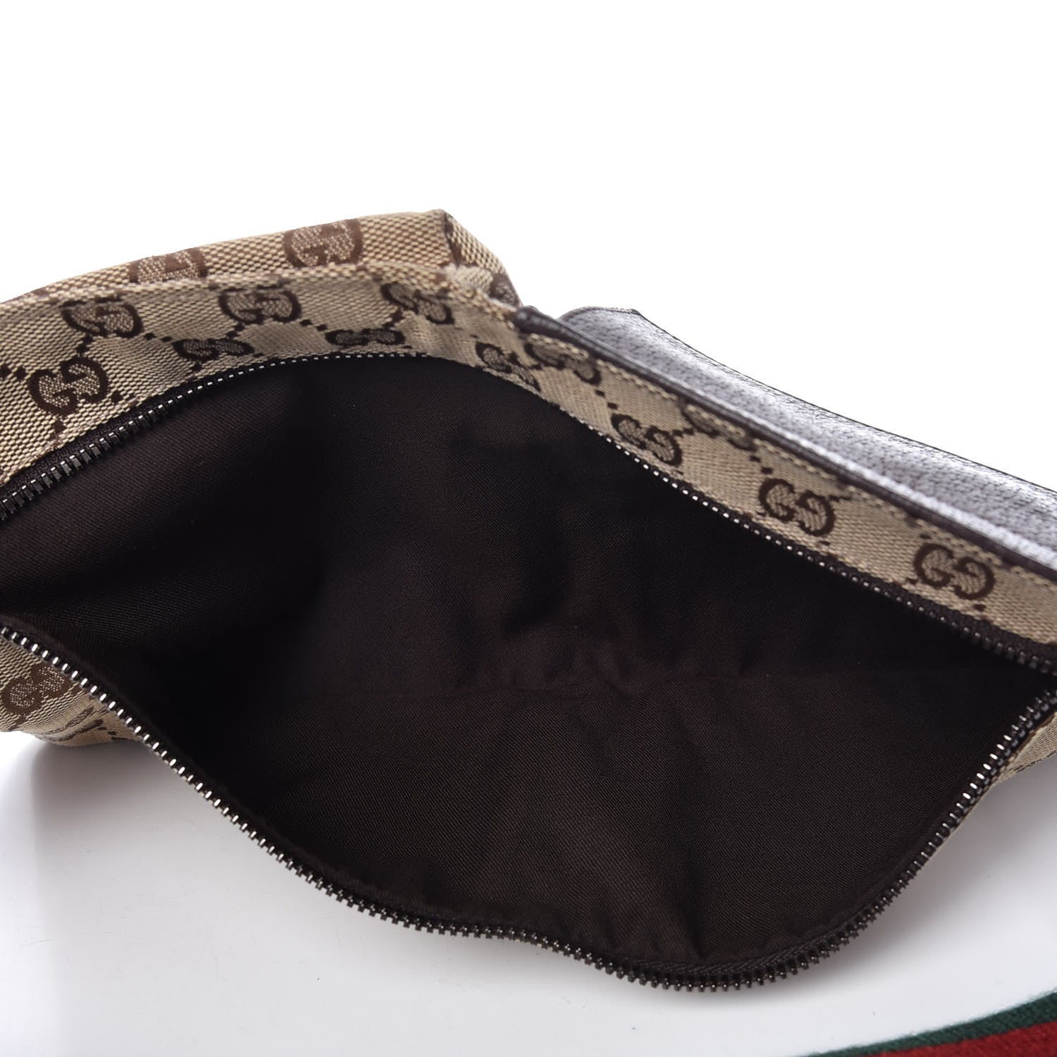 Gucci GG Monogram Double Pocket Belt Bag Dark Brown 5 of 10