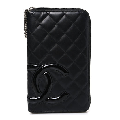Chanel Calfskin Cambon Zip Around Organizer Wallet Black 1 of 8