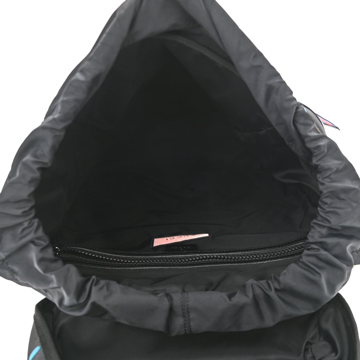 Techno Canvas GucciGhost Double Buckle Backpack Black New Acquamarine