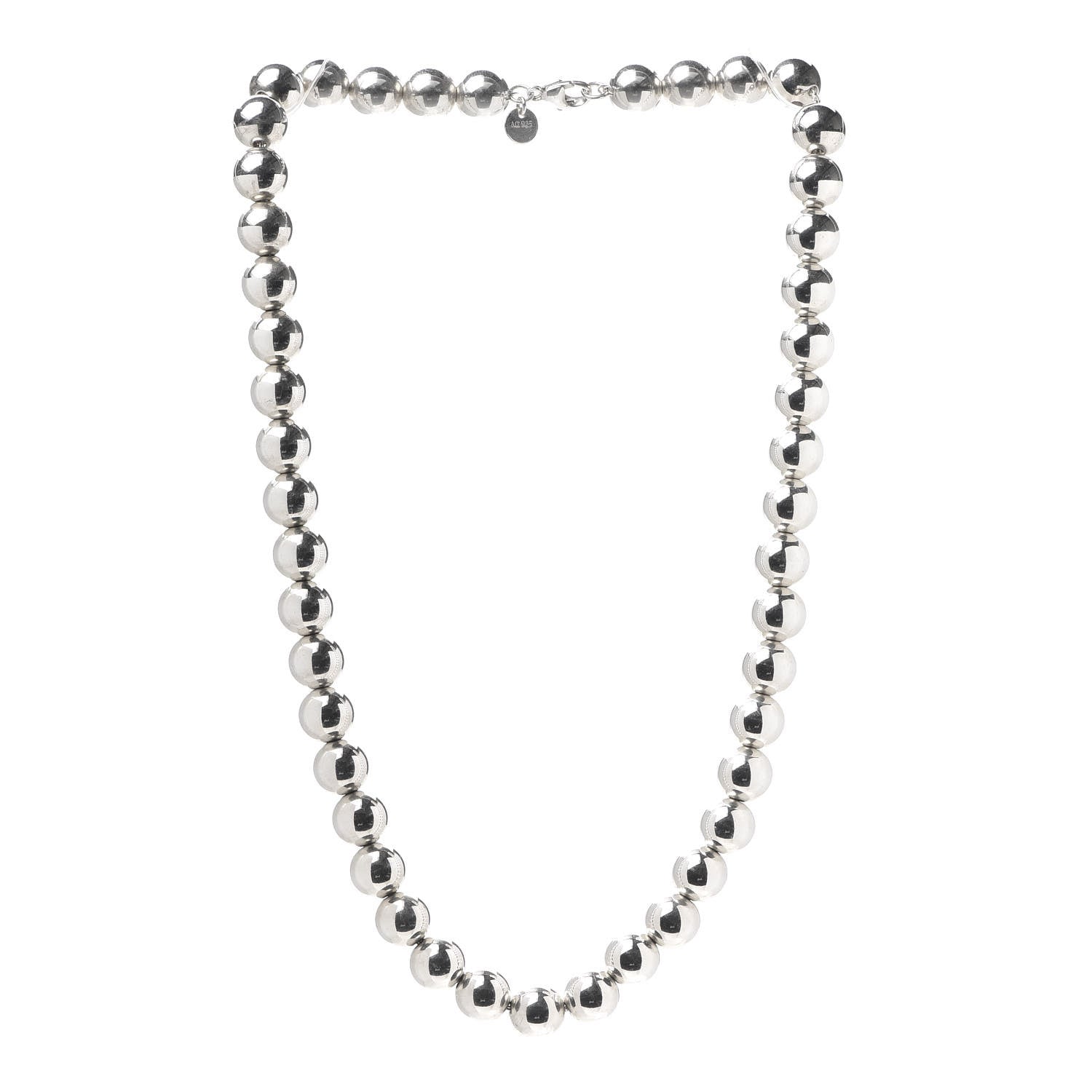 Tiffany Sterling Silver 10mm HardWear Ball Necklace 3 of 4